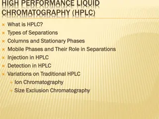 High Performance Liquid Chromatography (HPLC)