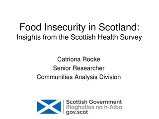 Insights into Food Insecurity in Scotland from the Scottish Health Survey