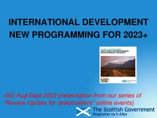 International Development Programming Update for 2023 and Beyond