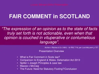 Fair Comment Defense in Scottish Law