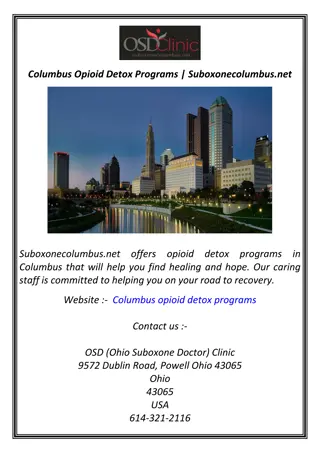 Columbus Opioid Detox Programs | Suboxonecolumbus.net