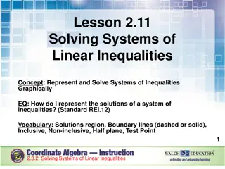 Solving Systems of Linear Inequalities Graphically