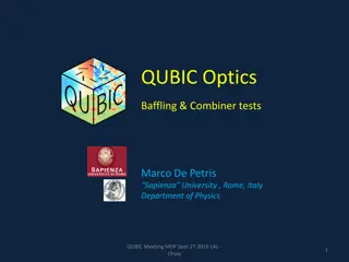 QUBIC Optics Baffling & Combiner Tests at Sapienza University, Rome