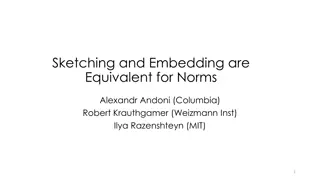 Sketching and Embedding Equivalence for Norms in Metric Spaces