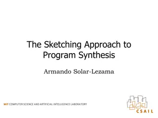 The Sketching Approach to Program Synthesis