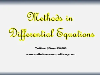 Solving Differential Equations: Methods and Techniques