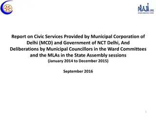 Report on Civic Services in Delhi: MCD & Government Deliberations (2014-2015)