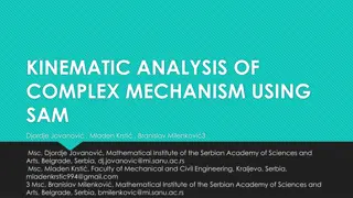 Kinematic Analysis of Complex Mechanisms Using SAM