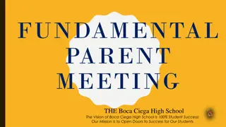 Boca Ciega High School Parent Meeting Information