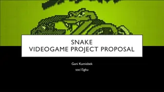 Snake Video Game Project Proposal by Gani Kumisbek