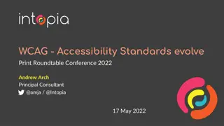 Evolving Accessibility Standards in WCAG - Roundtable Conference Updates