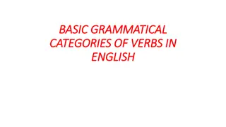 Understanding the Six Grammatical Categories of Verbs in English