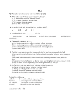 Engineering Thermodynamics Multiple Choice Questions