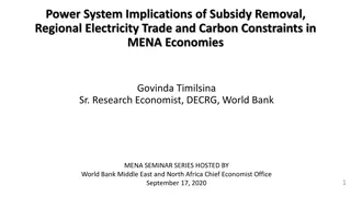 Implications of Electricity Trade and Subsidy Removal in MENA Economies