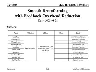 Smooth Beamforming with Feedback Overhead Reduction in IEEE 802.11-23