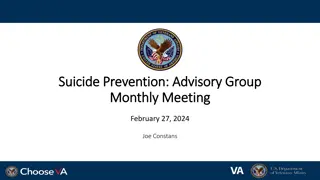 Suicide Prevention Advisory Group Monthly Meeting Summary