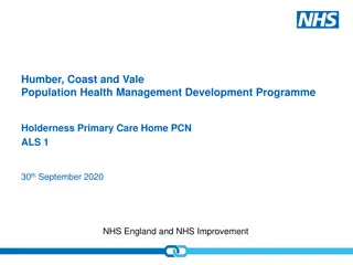 Population Health Management Development Programme Overview