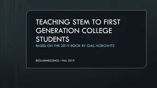 Supporting First-Generation College Students in STEM Education