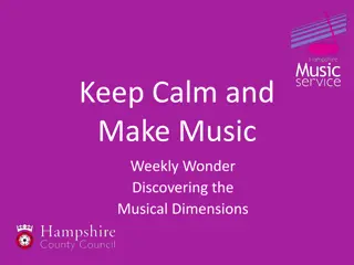 Explore the Musical Dimensions: Keep Calm and Make Music Weekly