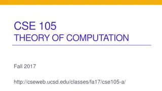 Theory of Computation Fall 2017 Course Details and Guidelines