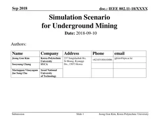 Simulation Scenarios for Underground Mining in IEEE 802.11-18