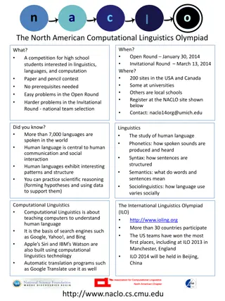 North American Computational Linguistics Olympiad: A Competition for High School Students