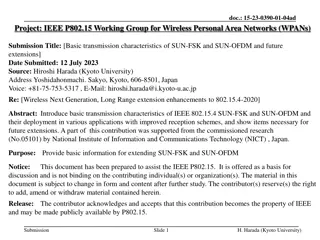 Basic Transmission Characteristics of SUN-FSK and SUN-OFDM for Future Extensions