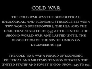 The Cold War: A Geopolitical Struggle Between Superpowers