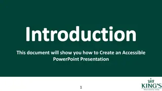 Creating an Accessible PowerPoint Presentation