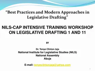 Modern Approaches in Legislative Drafting: Enhancing Clarity and Precision