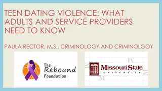 Teen Dating Violence: A Guide for Adults and Service Providers