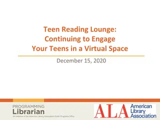 Engaging Teens in a Virtual Space: Teen Reading Lounge Webinar