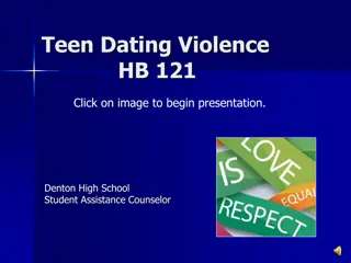 Teen Dating Violence and Legislative Response