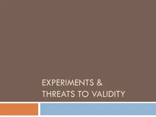 Experiments and Threats to Validity