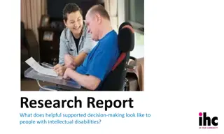 Supported Decision-Making for People with Intellectual Disabilities