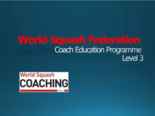 Coaching Principles and Techniques in Squash