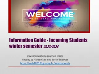 Guide for Incoming International Students - Winter Semester 2023/2024 at Faculty of Humanities and Social Sciences