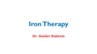 Iron Deficiency Anemia and Therapy