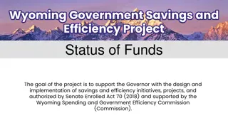 Wyoming Government Savings and Efficiency Project Status Update