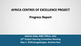 Africa Centres of Excellence Project Progress Report