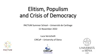 Understanding Elitism and Populism in the Crisis of Democracy