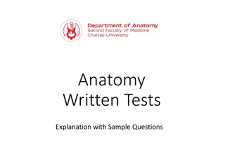 Anatomy Written Tests Overview with Sample Questions