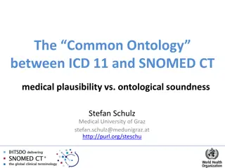 Ontological Basis in ICD-11 and SNOMED CT Harmonization