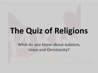 Quiz of Religions: Judaism, Islam, Christianity Statistics