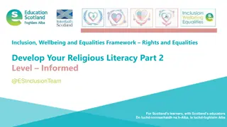 Develop Your Religious Literacy: Framework for Inclusion and Wellbeing in Scotland