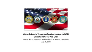 Addressing Veterans Homelessness in Alameda County: ACVAC Initiatives and Programs