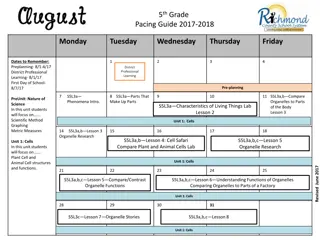 5th Grade Science Pacing Guide 2017-2018