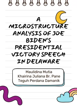 Analysis of Joe Biden's Presidential Victory Speech Microstructure in Delaware