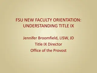 Title IX for New Faculty at FSU