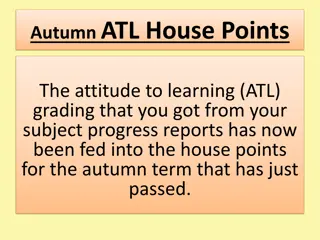 Autumn ATL House Points Distribution for School Year Groups